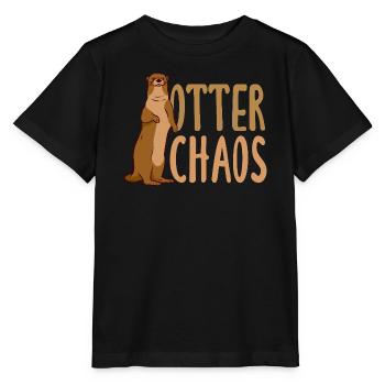 Pun Seeotter Cartoon - Stanley/Stella Kinder T-Shirt MINI CREATOR  - Schwarz - Vorne - Mikhail (115cm)