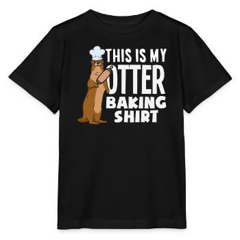 Seeotter Cartoon Backen Shirt - Stanley/Stella Kinder T-Shirt MINI CREATOR  - Schwarz - Vorne - Mikhail (115cm)