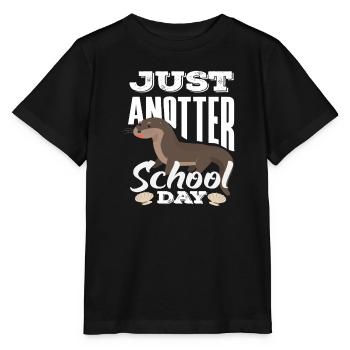 Seeotter Cartoon School Day - Stanley/Stella Kinder T-Shirt MINI CREATOR  - Schwarz - Vorne - Mikhail (115cm)