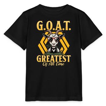 Funny Farm Animal Goat - Stanley/Stella MINI CREATOR Kids’ T-Shirt - black - Front - Mikhail (115cm)