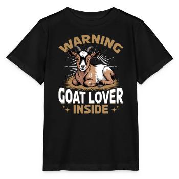 Funny Farm Animal Goat - Stanley/Stella MINI CREATOR Kids’ T-Shirt - black - Front - Mikhail (115cm)