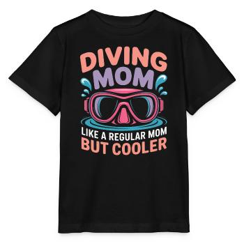 Diving Saying Mom Funny Diving Gift - Stanley/Stella MINI CREATOR Kids’ T-Shirt - black - Front - Mikhail (115cm)