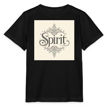 Spirit Ornament Floral Font - Stanley/Stella MINI CREATOR Kids’ T-Shirt - black - Front - Mikhail (115cm)