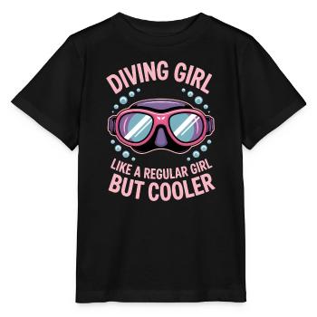 Diving Saying Girl Funny Diving Gift - Stanley/Stella MINI CREATOR Kids’ T-Shirt - black - Front - Mikhail (115cm)