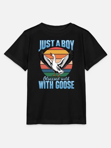 Funny Bird Goose - Stanley/Stella Kinder T-Shirt MINI CREATOR  - Schwarz