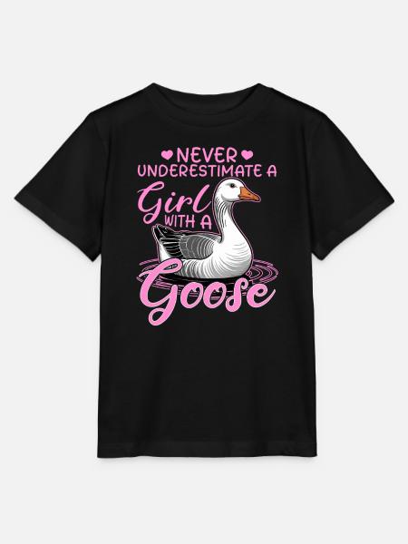 Funny Bird Goose - Stanley/Stella Kinder T-Shirt MINI CREATOR - Schwarz