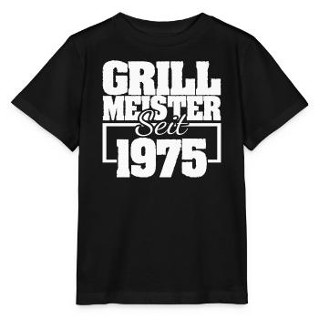 Grillzange 1 - Stanley/Stella Kinder T-Shirt MINI CREATOR  - Schwarz - Vorne - Mikhail (115cm)