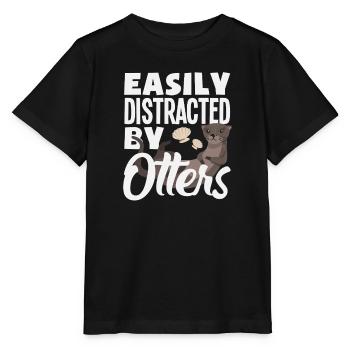 Leicht Ablenkbar Durch Seeotter-cartoon - Stanley/Stella Kinder T-Shirt MINI CREATOR  - Schwarz - Vorne - Mikhail (115cm)