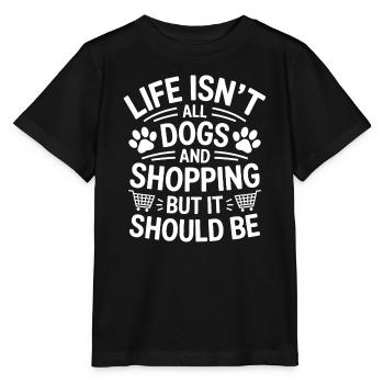 Shopping Dire Chiens Drôle Shopping Cadeau - T-shirt bio MINI CREATOR Stanley/Stella Enfant - noir - Devant - Mikhail (115cm)