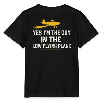 Cadeau de pilote d’agriculture de l’aviation rurale - T-shirt bio MINI CREATOR Stanley/Stella Enfant - noir - Devant - Mikhail (115cm)