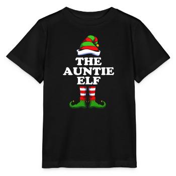 Tante Elfe Elf Weihnachtsgeschenk - Stanley/Stella Kinder T-Shirt MINI CREATOR  - Schwarz - Vorne - Mikhail (115cm)
