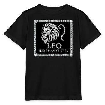 Signe du zodiaque Lion - T-shirt bio MINI CREATOR Stanley/Stella Enfant - noir - Devant - Mikhail (115cm)