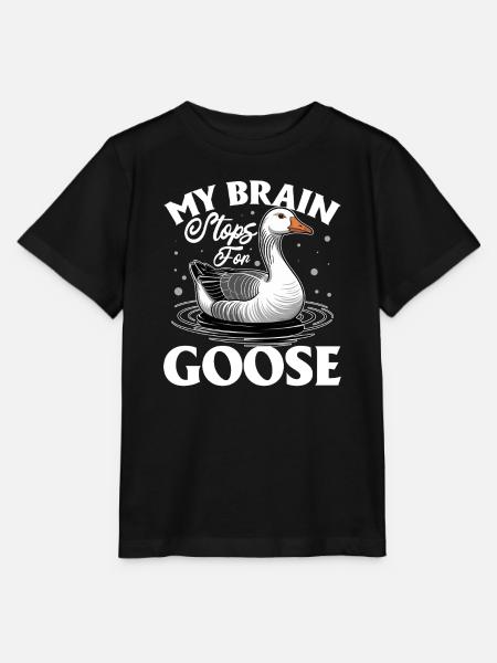 Funny Bird Goose - Stanley/Stella Kinder T-Shirt MINI CREATOR - Schwarz