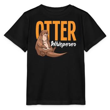 Otterflüsterer Seeotter Cartoon - Stanley/Stella Kinder T-Shirt MINI CREATOR  - Schwarz - Vorne - Mikhail (115cm)
