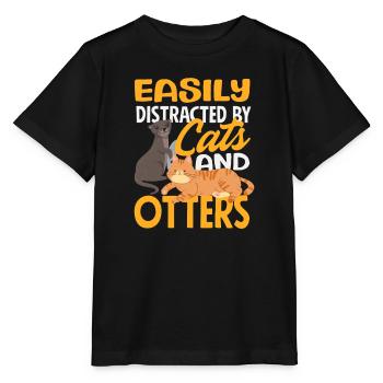 Katzen Seeotter Cartoon - Stanley/Stella Kinder T-Shirt MINI CREATOR  - Schwarz - Vorne - Mikhail (115cm)