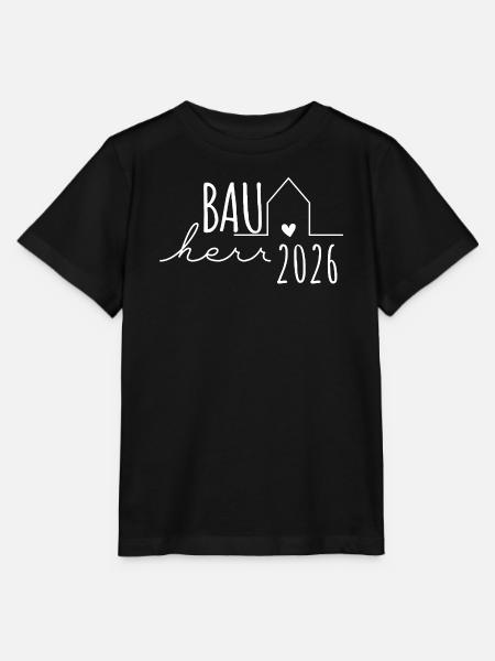 Bauherr 2026 - Bauherren Partnerlook Hausbau - Stanley/Stella Kinder T-Shirt MINI CREATOR  - Schwarz