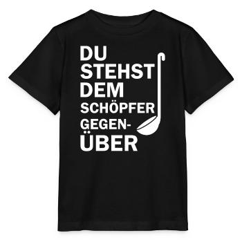 Vous êtes face au Créateur - T-shirt bio MINI CREATOR Stanley/Stella Enfant - noir - Devant - Mikhail (115cm)