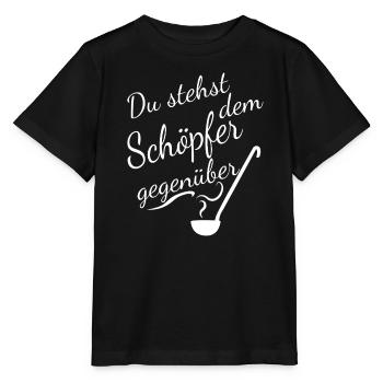 Vous êtes face au Créateur - T-shirt bio MINI CREATOR Stanley/Stella Enfant - noir - Devant - Mikhail (115cm)