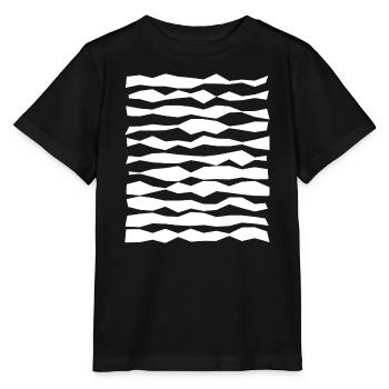 Rayures monochromes en zigzag - T-shirt bio MINI CREATOR Stanley/Stella Enfant - noir - Devant - Mikhail (115cm)