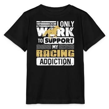 Working Just to Fund My Horse Racing Obsession - Stanley/Stella MINI CREATOR Kids’ T-Shirt - black - Front - Mikhail (115cm)