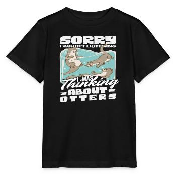 Tut Mir Leid, Ich Habe Nicht Zugehört Seeotter - Stanley/Stella Kinder T-Shirt MINI CREATOR  - Schwarz - Vorne - Mikhail (115cm)