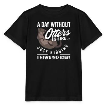 Ein Tag Ohne Seeotter Cartoon - Stanley/Stella Kinder T-Shirt MINI CREATOR  - Schwarz - Vorne - Mikhail (115cm)