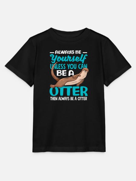 Sei Du Selbst Seeotter Cartoon - Stanley/Stella Kinder T-Shirt MINI CREATOR  - Schwarz