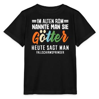 Funny skydiver adrenaline junkie gods - Stanley/Stella MINI CREATOR Kids’ T-Shirt - black - Front - Mikhail (115cm)