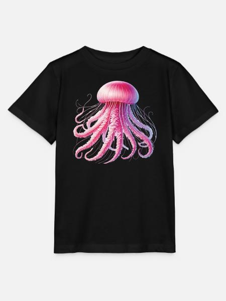 Qualle Meerestiere Karneval Tentakeln Feuerqualle - Stanley/Stella Kinder T-Shirt MINI CREATOR - Schwarz