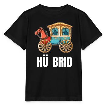 Hü Brid - Funny Hybrid Car - Horse - Stanley/Stella MINI CREATOR Kids’ T-Shirt - black - Front - Mikhail (115cm)