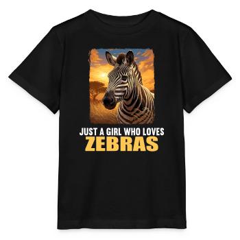 Zebras Zebra - Stanley/Stella Kinder T-Shirt MINI CREATOR  - Schwarz - Vorne - Mikhail (115cm)