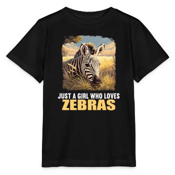 Zebras Zebra - Stanley/Stella Kinder T-Shirt MINI CREATOR  - Schwarz - Vorne - Mikhail (115cm)