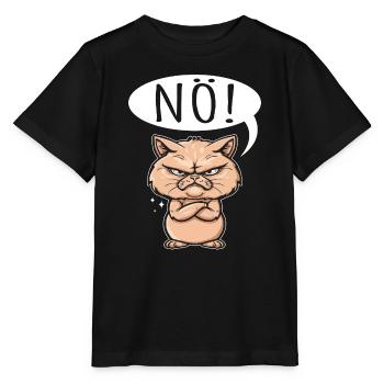 Something like nope - cat says no - Stanley/Stella MINI CREATOR Kids’ T-Shirt - black - Front - Mikhail (115cm)