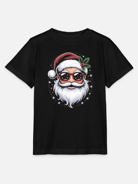 Hipster Santa mit Sonnenbrille - Stanley/Stella Kinder T-Shirt MINI CREATOR - Schwarz