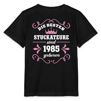 Plasterer Birthday 1985 Year of Plastering - Stanley/Stella MINI CREATOR Kids’ T-Shirt - black - Front - Mikhail (115cm)