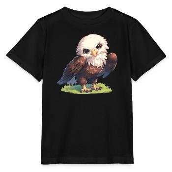 Adler - Stanley/Stella Kinder T-Shirt MINI CREATOR  - Schwarz - Vorne - Mikhail (115cm)