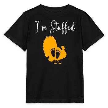 Thanksgiving Gender Reveal Werdende Mutter - Stanley/Stella Kinder T-Shirt MINI CREATOR  - Schwarz - Vorne - Mikhail (115cm)