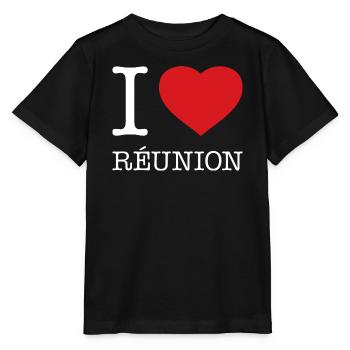 I love Reunion - Stanley/Stella MINI CREATOR Kids’ T-Shirt - black - Front - Mikhail (115cm)