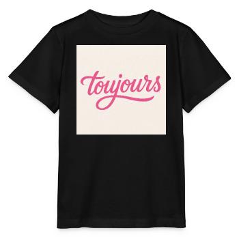 Toujours Pink Script - Stanley/Stella Kinder T-Shirt MINI CREATOR  - Schwarz - Vorne - Mikhail (115cm)
