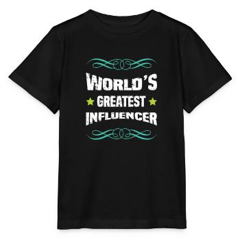 World's Best Influencer - Stanley/Stella MINI CREATOR Kids’ T-Shirt - black - Front - Mikhail (115cm)