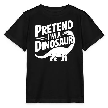 Pretend I’m a Dinosaur - Stanley/Stella MINI CREATOR Kids’ T-Shirt - black - Front - Mikhail (115cm)