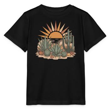 Boho Natur Kakteen - Stanley/Stella Kinder T-Shirt MINI CREATOR  - Schwarz - Vorne - Mikhail (115cm)