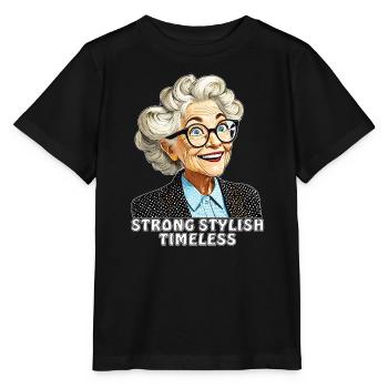 ÄLTERE FRAU STRONG STYLISH TIMELESS - Stanley/Stella Kinder T-Shirt MINI CREATOR  - Schwarz - Vorne - Mikhail (115cm)