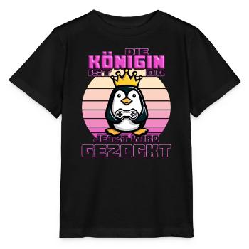 The queen wants to gamble - Stanley/Stella MINI CREATOR Kids’ T-Shirt - black - Front - Mikhail (115cm)