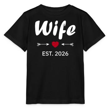 Ehefrau ist 2026 - Stanley/Stella Kinder T-Shirt MINI CREATOR  - Schwarz - Vorne - Mikhail (115cm)