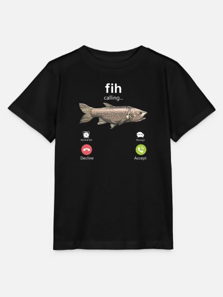 Fih Calling Lustiges Männerangeln Internet Meme Fi - Stanley/Stella Kinder T-Shirt MINI CREATOR - Schwarz