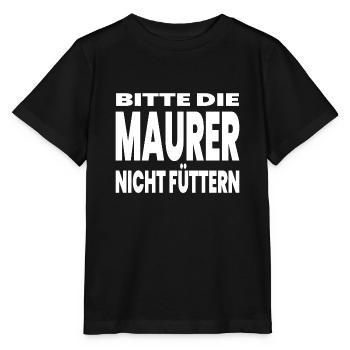 Maçon - T-shirt bio MINI CREATOR Stanley/Stella Enfant - noir - Devant - Mikhail (115cm)