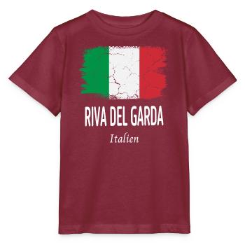 Riva del Garda - T-shirt bio MINI CREATOR Stanley/Stella Enfant - bordeaux - Devant - Kain (125cm)