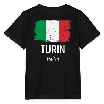 Turin - Stanley/Stella Kinder T-Shirt MINI CREATOR  - Schwarz - Vorne - Mikhail (115cm)