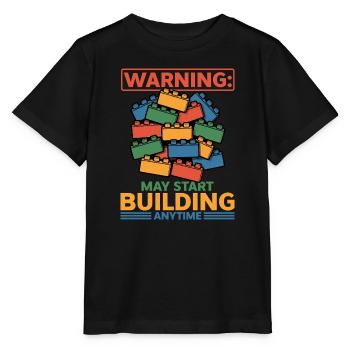 Building Blocks Kids Brick Builder - Stanley/Stella Kinder T-Shirt MINI CREATOR  - Schwarz - Vorne - Mikhail (115cm)
